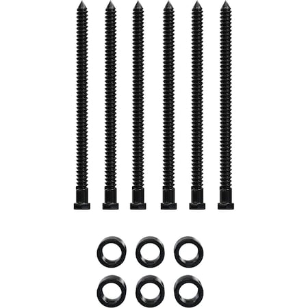 Ekena Millwork Barnfold 4-Door 1/2" Extension Kit, Black GB6007M4EBL